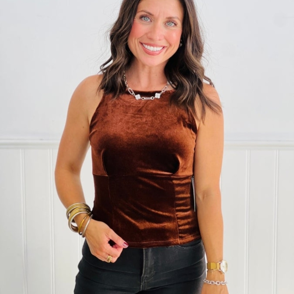 Walker rose iris suede chocolate brown bow top